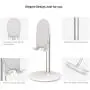 Phone Stand for Desk, Cell Phone Stand Adjustable Desk Phone Holder Tablet Holder Phone Dock(White) Phone Stand for Desk, Cell Phone Stand Adjustable Desk Phone Holder Tablet Holder Phone Dock(White)