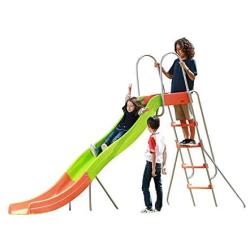 Outdoor Play Set Kids Slide: 10 ft Freestanding Climber, Swingsets, Playground Jungle Gyms Kids Love – Above Ground Pool Slide for Summer Backyard