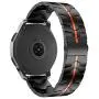 RABUZI Compatible for Samsung Galaxy Watch 45mm/46mm bands,22mm Enamel Process Stainless Steel Metal Watch Strap Compatible Samsung Watch 3 45mm,Gear S3 Frontier/Classic Smartwatch,Black+Orange