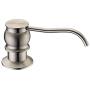 GICASA Built In Deck Mount Liquid Lotion Kitchen Countertop Metal Soap Dispenser, Brushed Nickel Brass Dispenser Pump with 320ml Bottle