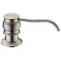 GICASA Built In Deck Mount Liquid Lotion Kitchen Countertop Metal Soap Dispenser, Brushed Nickel Brass Dispenser Pump with 320ml Bottle