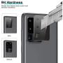 [4 Pack] PECHE Camera Lens Protector for Samsung Galaxy S20 Ultra 5G (6.9) 9H Tempered Glass Metal Frame Black Anti-Scratch/Dust Case Friendly Strong Adsorption Anti-flash S20 Ultra Lens Protector