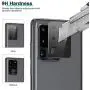 [4 Pack] PECHE Camera Lens Protector for Samsung Galaxy S20 Ultra 5G (6.9) 9H Tempered Glass Metal Frame Black Anti-Scratch/Dust Case Friendly Strong Adsorption Anti-flash S20 Ultra Lens Protector