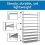 Halter Shoe Rack 10-Tier Shoe Rack Storage Organizer, Stackable Space Saving Shoe Shelf (Grey) Halter Shoe Rack 10-Tier Shoe Rack Storage Organizer, Stackable Space Saving Shoe Shelf (Grey)