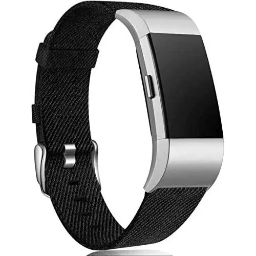 Maledan Compatible with Charge 2 Bands for Women Men, Breathable Woven Fabric Replacement Accessory Strap Compatible with Charge 2 and Charge 2 SE Fitness Activity Tracker, Large, Black Maledan Compatible with Charge 2 Bands for Women Men, Breathable Woven Fabric Replacement Accessory Strap Compatible with Charge 2 and Charge 2 SE Fitness Activity Tracker, Large, Black