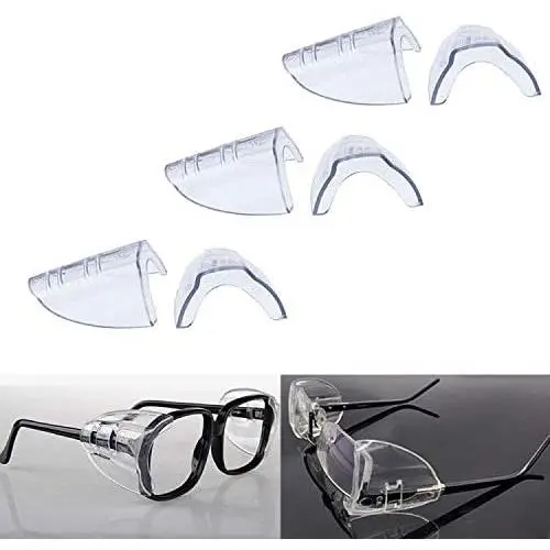 3 Pairs Eye Glasses Side Shields, Flexible Slip on Side Shields for Safety Glasses Fits Small to Medium 3 Pairs Eye Glasses Side Shields, Flexible Slip on Side Shields for Safety Glasses Fits Small to Medium