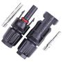 iGreely Solar Panel Extension Cable - 10 Feet 10AWG(6mm²) Solar Extension Cable with Female and Male Connector Solar Panel Adapter (10FT Red + 10FT Black)