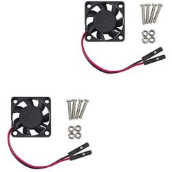 Treedix 2pcs Brushless Cooling Fan Heatsink Cooler Radiator Connector Separating Terminal Interface 3.3V 5V Compatible with Raspberry Pi 3/3B+