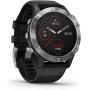 Garmin fenix 6, Premium Multisport GPS Watch, Heat and Altitude Adjusted V02 Max, Pulse Ox Sensors and Training Load Focus, Silver with Black Band