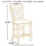 Signature Design by Ashley Moriville Counter Height Bar Stool, Beige