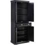 Crosley Furniture Seaside Kitchen Pantry Cabinet - Distressed Black