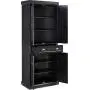 Crosley Furniture Seaside Kitchen Pantry Cabinet - Distressed Black Crosley Furniture Seaside Kitchen Pantry Cabinet - Distressed Black