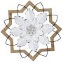 Stratton Home Décor Stratton Home Decor White Wood Frame Metal Flower, 16.00 X 1.50 X 16.00