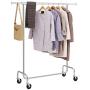 SONGMICS Clothes Garment Rack Heavy Duty Maximum Capacity 300 lb Clothing Rack on Wheels All Metal Chrome Extendable UHSR11S