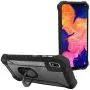 Compatible with Samsung Galaxy A10e SM-A102 - Aluminum Metal Hybrid Phone Case with Stand - ZY0 Gray
