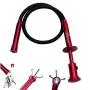 Claw Magnetic Pickup Tool Grabber Tool Grab Tool Four Claw Magnetic Pickup Tool Reverse Tool Magnetic Fixture Tool Can be Fixed into Different Shapes(red)