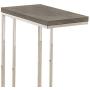 Monarch Specialties 3253, Chrome Accent Metal Base C-Table, Dark Taupe