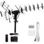 Five Star [Newest 2020] Outdoor Digital Amplified HDTV Antenna - up to 200 Mile Long Range, Directional 360 Degree Rotation by Remote Control, HD 4K 1080P FM Radio,Support 5 TVs Plus Installation Kit