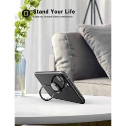 Phone Ring Holder, Lamicall Finger Ring Stand : Universal Cell Phone Cradle Kickstand Compatible with iPhone Xs Max XR X 8 7 6 6s Plus 5s, Galaxy S8 S7 S6, All Android Smartphone - Black - 02