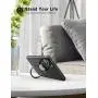 Phone Ring Holder, Lamicall Finger Ring Stand : Universal Cell Phone Cradle Kickstand Compatible with iPhone Xs Max XR X 8 7 6 6s Plus 5s, Galaxy S8 S7 S6, All Android Smartphone - Black - 02