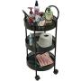 Mind Reader 3 Tier Metal All Purpose Utility Cart with Wheels, Black