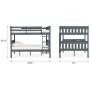 Dorel Living Moon Full Over Full Bunk Bed with USB Port, Gray