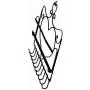 ARAD Metal Wall Mount Heart Shaped Jewelry Display Rack-Necklaces, Earrings, Bracelets-Black ARAD Metal Wall Mount Heart Shaped Jewelry Display Rack-Necklaces, Earrings, Bracelets-Black