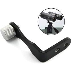 HJ Garden Binocular Tripod Mounting Adapter L-Shaped Mount Holder for Connecting Binocular Telescope and Camera Tripod,Versatile Binocular Metal Fixed Bracket Mount