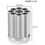 Quickly Revolver Pen Holder, Metal Pencil Holder, Silver/black/red Colors Office Supplies And Desk Organizers (Silver)