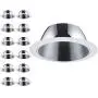 TORCHSTAR 12-Pack 6 Inch Recessed Can Light Trim with Aluminum Reflector, for 6 inch Recessed Can, Detachable Iron Ring Included