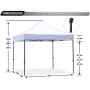 ABCCANOPY Pop up Canopy Tent Commercial Instant Shelter with Wheeled Carry Bag, Bonus 4 Canopy Sand Bags, 10x10 FT (White)