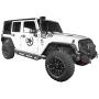 Hooke Road Solid Steel Flat Tube Front & Rear Fender Flares for Jeep Wrangler JK 2007-2018