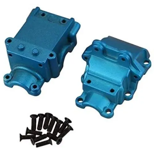 HONG YI-HAT Metal Wave Box Gear Box Upper and Lower Cover 144001-1254 Suitable for 1/14 WLtoys 144001 RC Car Spare Parts Spare Parts (Color : Blue)