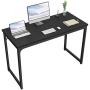 Foxemart Computer Desk 47” Modern Sturdy Office Desk PC Laptop Notebook Study Writing Table for Home Office Workstation, Black