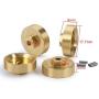 4pcs Heavy Duty Brass Wheel Hex Adaptor 5mm for AXIAL SCX24 AXI90081