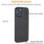 Molzar Grip Series iPhone 12 Pro Max Case with TPU and PU Leather, Built-in Metal Plate for Magnetic Phone Holder, Support Qi Wireless Charging, Compatible with Apple iPhone 12 Pro Max, Black/Black
