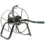 Yard Butler Handy Reel Easy Winding Heavy Duty Metal Garden 75’ Water Hose Reel Low Profile Portable Ground Or Wall Mount– IHR-1SLV Hammered Silver Vein