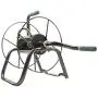 Yard Butler Handy Reel Easy Winding Heavy Duty Metal Garden 75’ Water Hose Reel Low Profile Portable Ground Or Wall Mount– IHR-1SLV Hammered Silver Vein