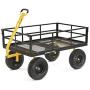 Gorilla Carts GOR1400-COM Heavy-Duty Steel Utility Cart with Removable Sides and 15'' Tires, 1400-lbs. Capacity, Black Gorilla Carts GOR1400-COM Heavy-Duty Steel Utility Cart with Removable Sides and 15'' Tires, 1400-lbs. Capacity, Black