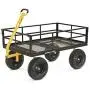 Gorilla Carts GOR1400-COM Heavy-Duty Steel Utility Cart with Removable Sides and 15'' Tires, 1400-lbs. Capacity, Black