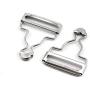 PZRT 4pcs 38mm Silver Suspenders Adjustable Buckle Metal Ribbon Slip Buckle Fasteners Clip for Garment Overalls Backpack DIY Accessories