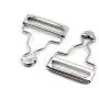PZRT 4pcs 38mm Silver Suspenders Adjustable Buckle Metal Ribbon Slip Buckle Fasteners Clip for Garment Overalls Backpack DIY Accessories