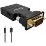 VGA to HDMI Adapter Converter with Audio,(PC VGA Source Output to TV/Monitor with HDMI Connector),FOINNEX Active Male VGA in Female HDMI 1080p Video Dongle adaptador for Computer,Laptop,Projector VGA to HDMI Adapter Converter with Audio,(PC VGA Source Output to TV/Monitor with HDMI Connector),FOINNEX Active Male VGA in Female HDMI 1080p Video Dongle adaptador for Computer,Laptop,Projector