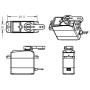 ZOSKAY Waterproof High Torque Metal Gear Standard Digital Servo 25KG/0.13S 6.8V for 1/8 1/10 RC Cars(Control Angle 180)