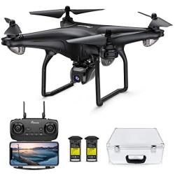 Potensic D58 Drone with 4K Camera for Adults, 5G WiFi HD Live Video, GPS Auto Return, RC Quadcopter for Adult, Portable Case, 2 Battery, Follow Me, Easy Selfie Beginner and Expert-Upgrade