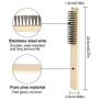 Wire Brush Set, 12 Pieces Metal Brush Wire Scratch Brush Steel Brushes with Wood Handle for Cleaning Rust