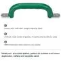 SELEWARE 800 LBS Capacity Set of 2 Safety Playground Handles, Metal Grab Handle Bars 9.64'' Hand Grips with Finger indentations for Kids Swing Set, Playset, Climbing Frame, Play House Handles, Green