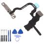 D-FLIFE Power On Off and LED Flash Light Flex Cable Assembly with Metal Bracket Replacement for iPhone X(for iPhone X)