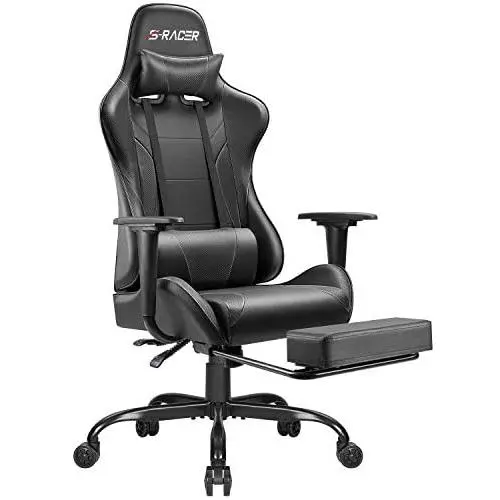 Homall Gaming Chair Computer Office Chair Ergonomic Desk Chair with Footrest Racing Executive Swivel Chair Adjustable Rolling Task Chair (Black) Homall Gaming Chair Computer Office Chair Ergonomic Desk Chair with Footrest Racing Executive Swivel Chair Adjustable Rolling Task Chair (Black)