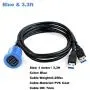 Kework Metal Dual USB 3.0 Ports Mount with Light, 3.3ft 2 Ports USB Male to 2 Ports Female Flush Mount Panel Mount Extension AUX Cable for Car Truck Boat Motorcycle Dashboard (Blue & 3.3ft) Kework Metal Dual USB 3.0 Ports Mount with Light, 3.3ft 2 Ports USB Male to 2 Ports Female Flush Mount Panel Mount Extension AUX Cable for Car Truck Boat Motorcycle Dashboard (Blue & 3.3ft)